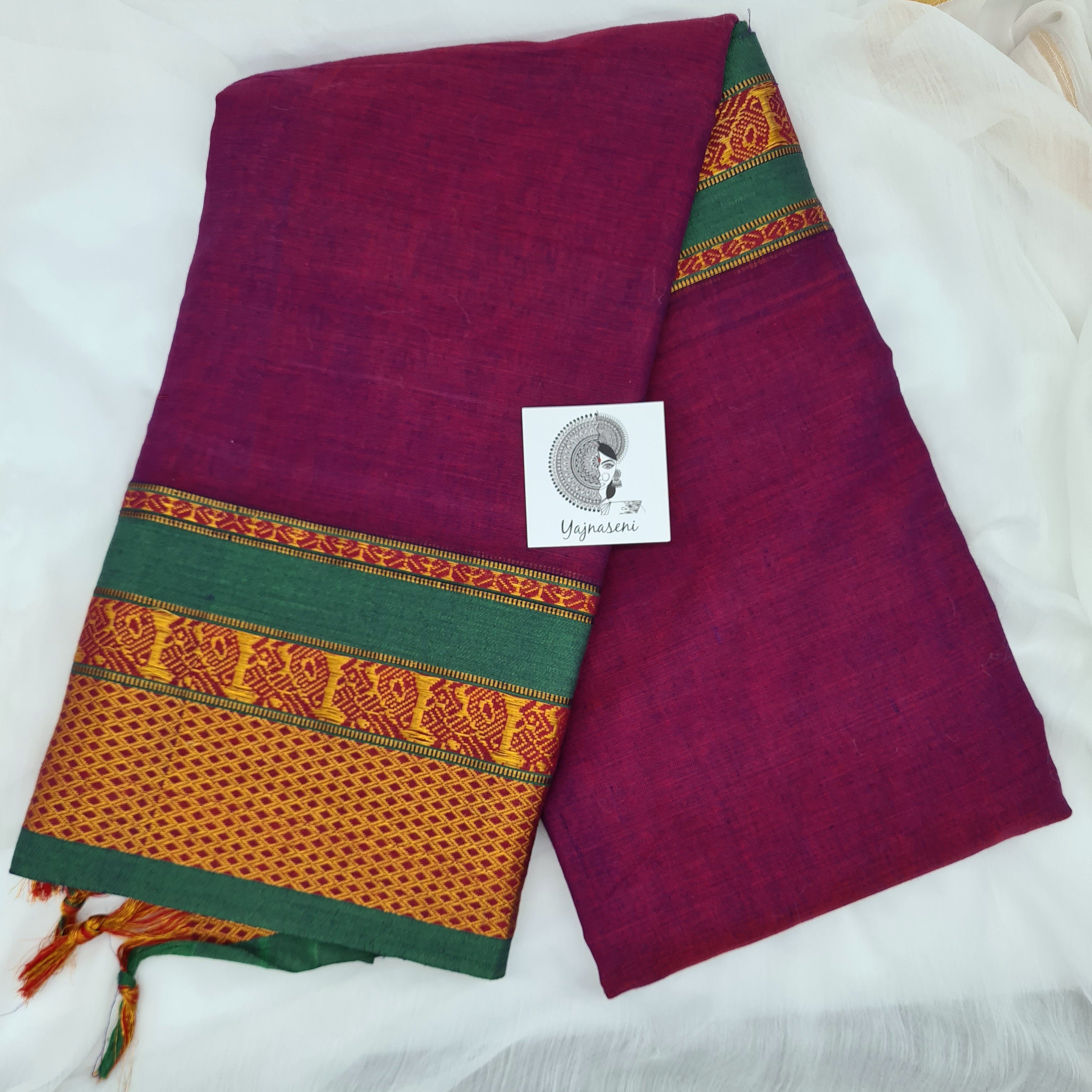 Ikkal Cotton / Narayanpet Cotton Saree - Purple