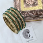 Load image into Gallery viewer, MISHTI - set of 4 bangles (green)
