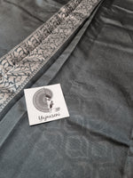 Load image into Gallery viewer, Lichi Silk Saree - Grey
