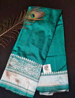 Load image into Gallery viewer, Lichi Silk Saree - Teal
