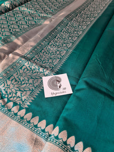 Lichi Silk Saree - Teal