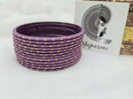 Load image into Gallery viewer, Matte dot Bangles - Mauve

