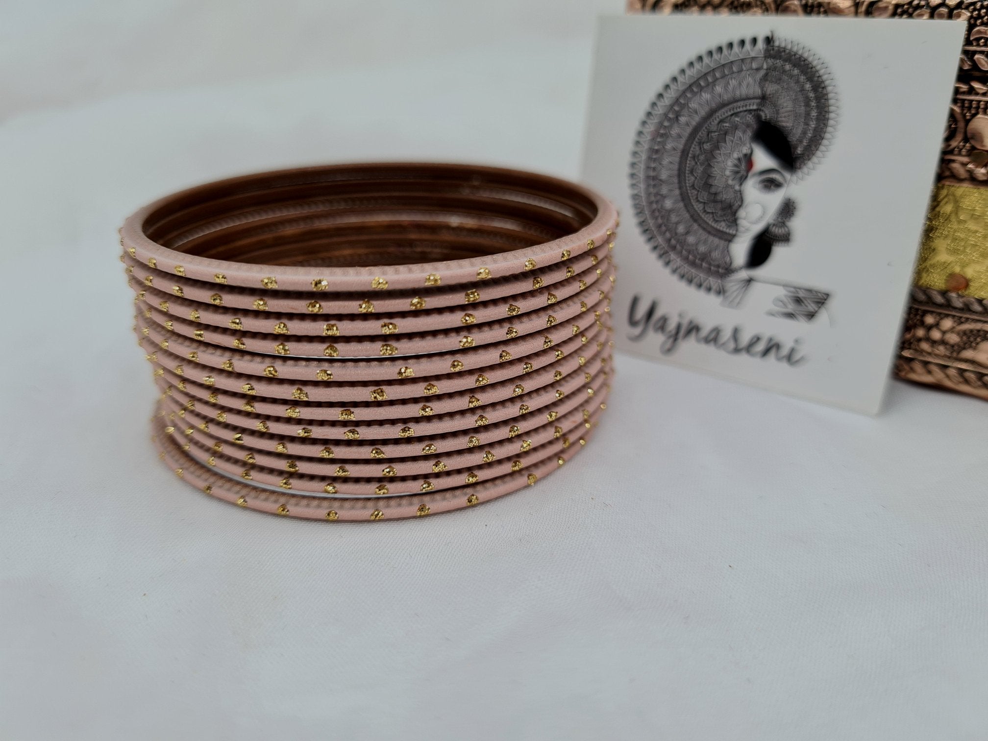 Matte dot Bangles - Old Rose