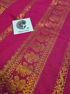 Kalyani Cotton Saree - Carnation with Pink