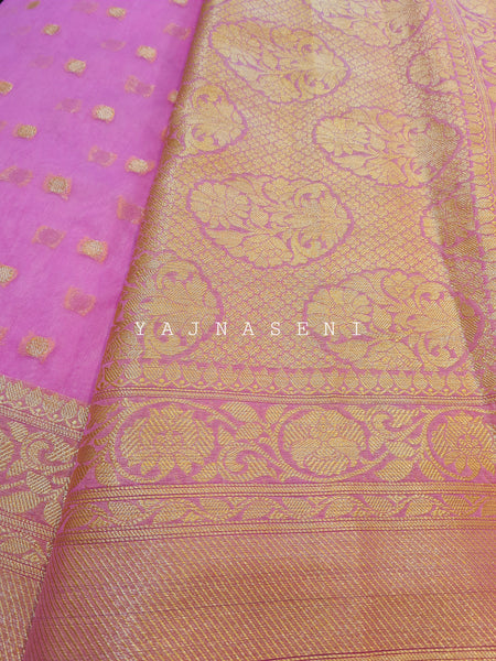 SilverGold Banarasi x SemiGeorgette Saree - Blue