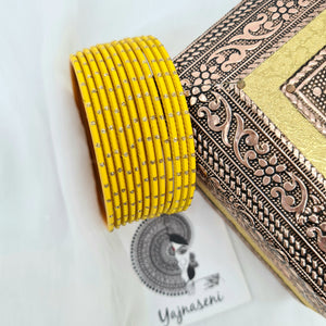 Matte dot Bangles - Mango