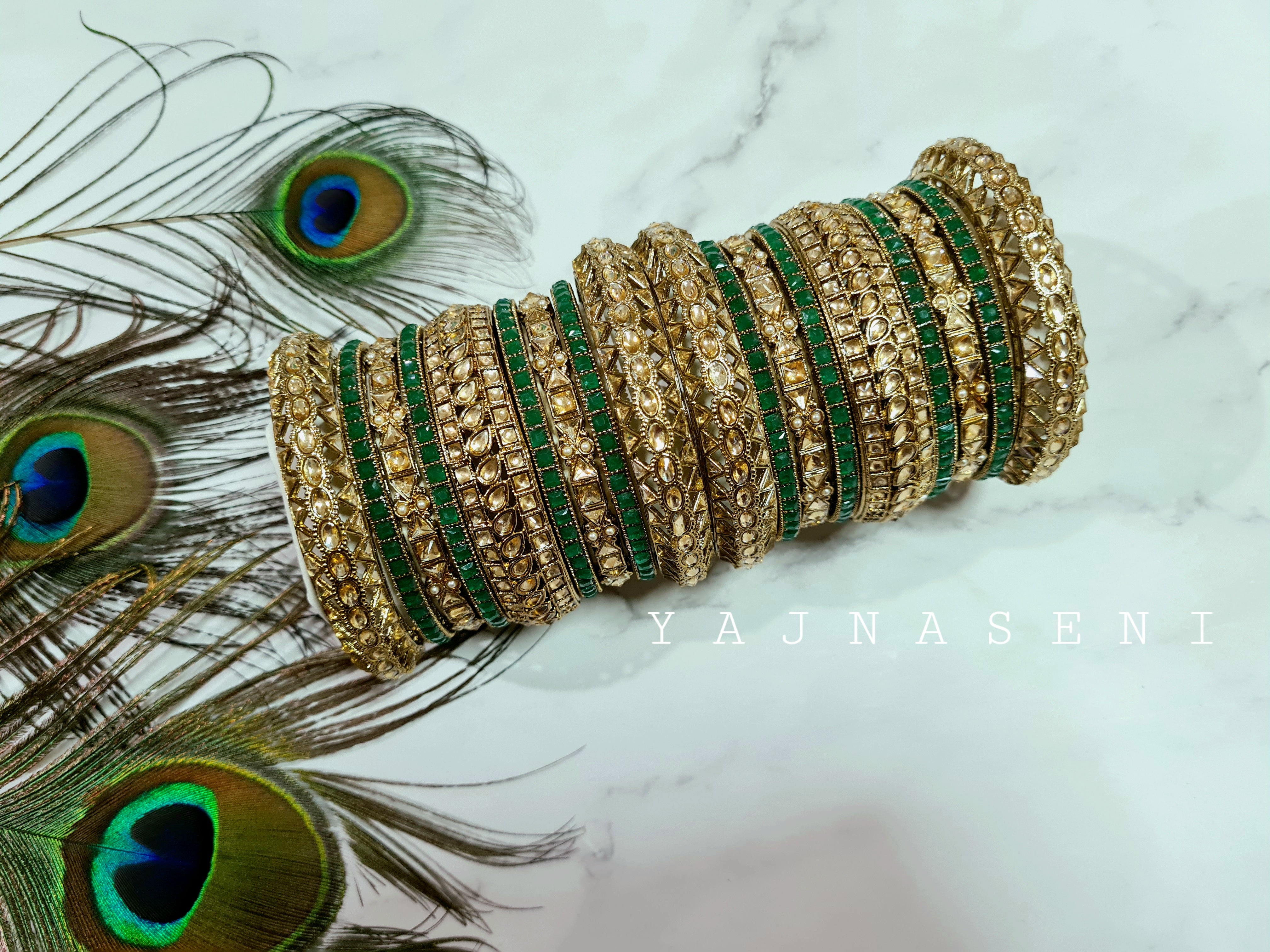 SAHANA bangles set - Emerald
