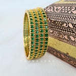 Load image into Gallery viewer, RITHVIKA - set of 4 bangles (green)
