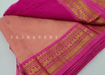 Load image into Gallery viewer, Kalyani Cotton Saree - Peach Pink x Pink (with butta)
