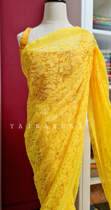 Lace Saree - Yellow