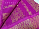 Load image into Gallery viewer, Kalyani Cotton Saree - Light Pink with Fuchsia (with butta)
