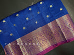 Load image into Gallery viewer, Banarasi , Kora Organza Saree - Blue x Purple
