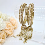 Load image into Gallery viewer, AINARA - pair of kalere bangles (gold)

