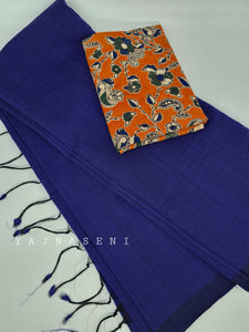 Mangalagiri Cotton Saree - Blue