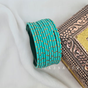 Matte dot Bangles - Turquoise