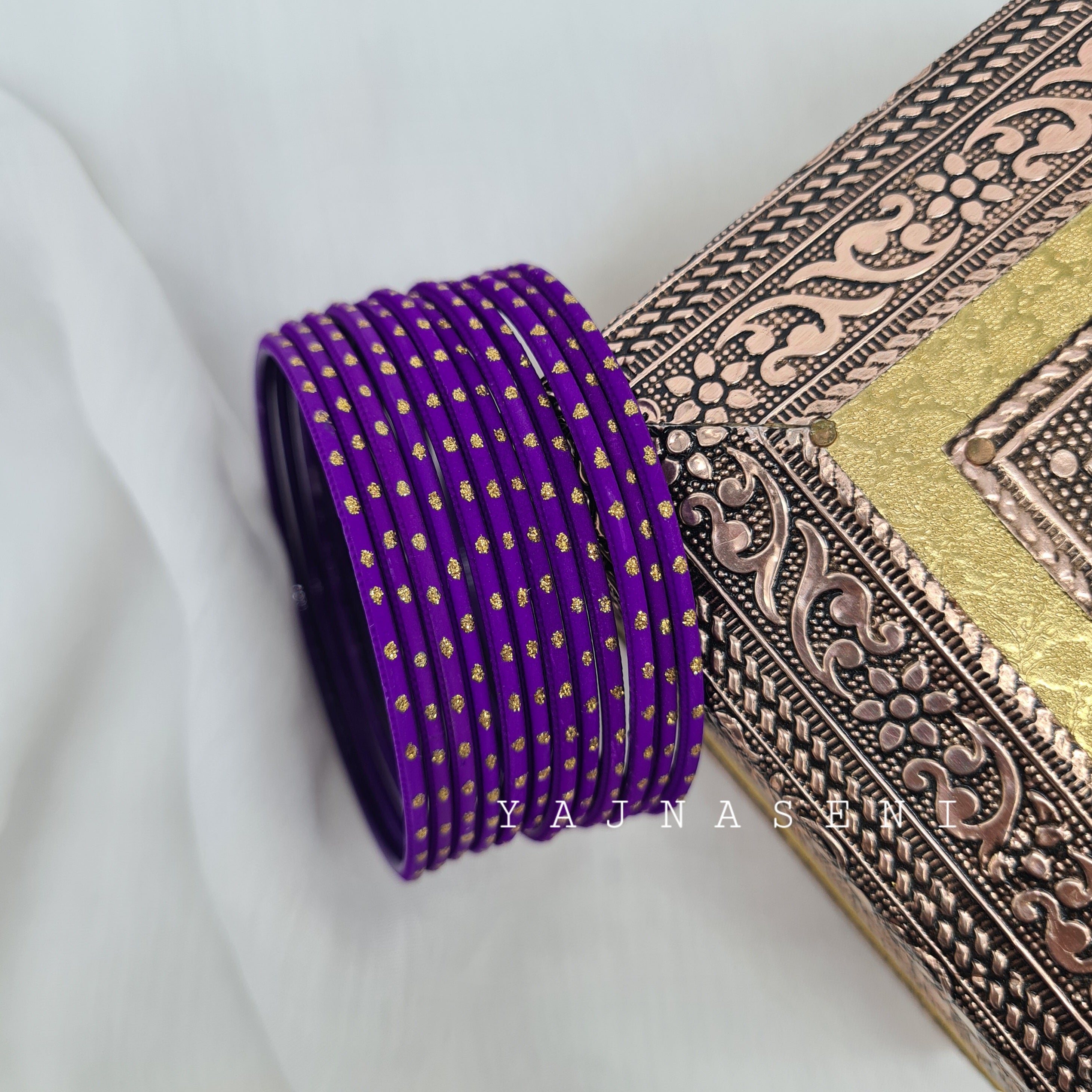 Matte dot Bangles - Purple