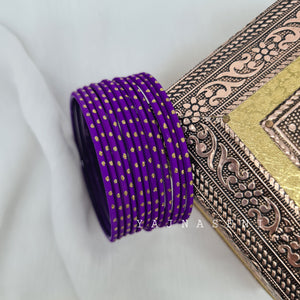 Matte dot Bangles - Purple
