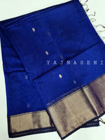 Load image into Gallery viewer, Maheswari Silk Cotton Saree - Royal Blue
