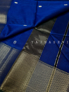 Maheswari Silk Cotton Saree - Royal Blue