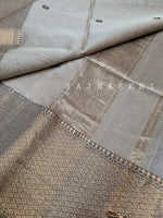 Load image into Gallery viewer, Maheswari Silk Cotton Saree - Ash
