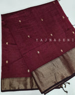 Load image into Gallery viewer, Maheswari Silk Cotton Saree - Maroon

