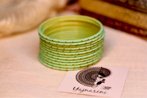 Matte dot Bangles - Mint