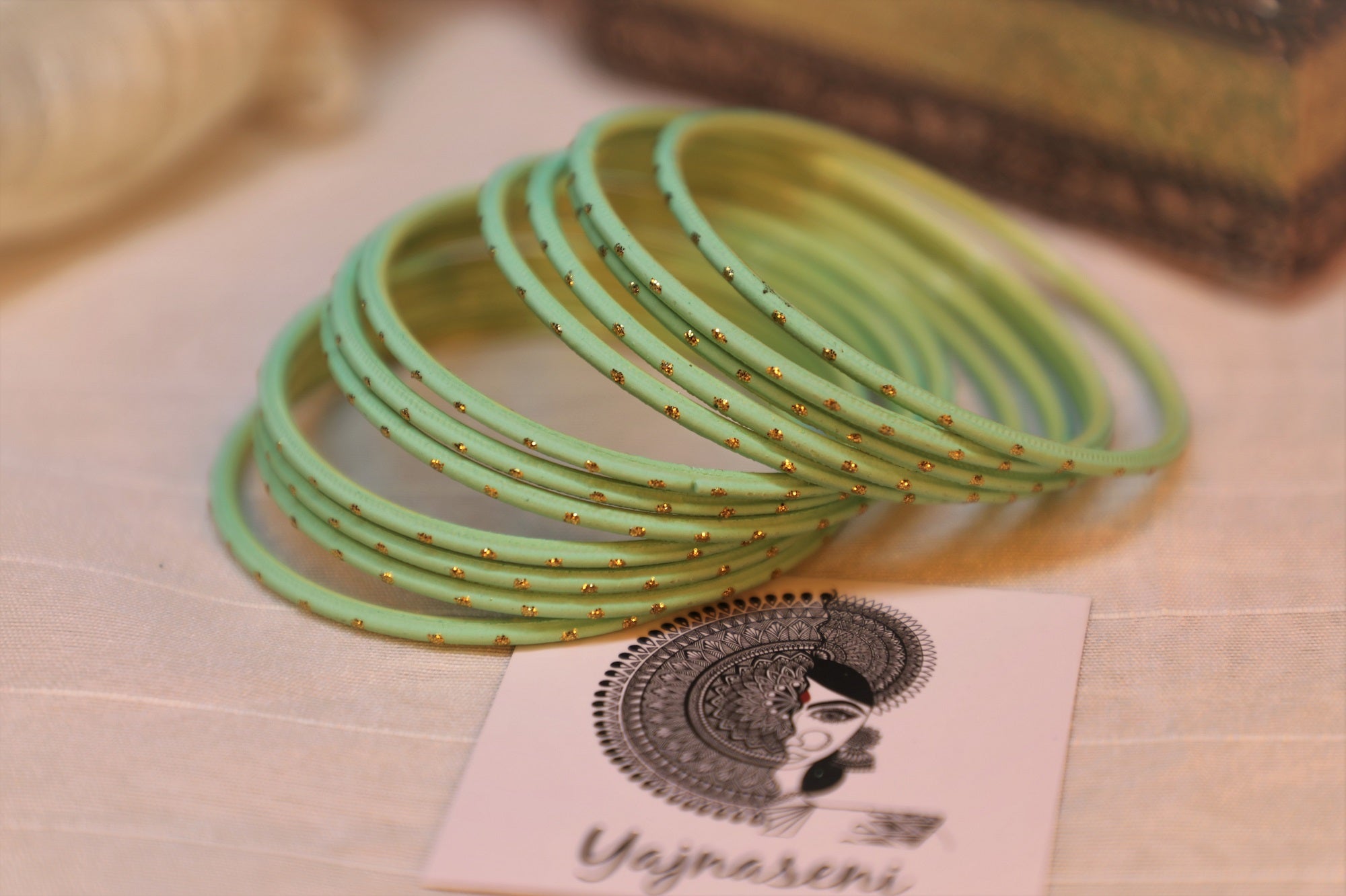 Matte dot Bangles - Mint