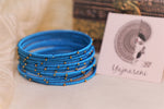 Load image into Gallery viewer, Silk Thread Bangles - Blue
