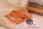 Load image into Gallery viewer, Matte dot Bangles - Peach
