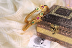 Load image into Gallery viewer, Rani-Green Gold Kada Bangle
