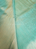 Load image into Gallery viewer, Soft silk banarasi x Copper Zari Saree - Peppermint
