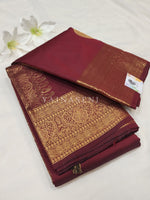 Load image into Gallery viewer, Semi Soft Silk Gold Zari Saree - Maroon
