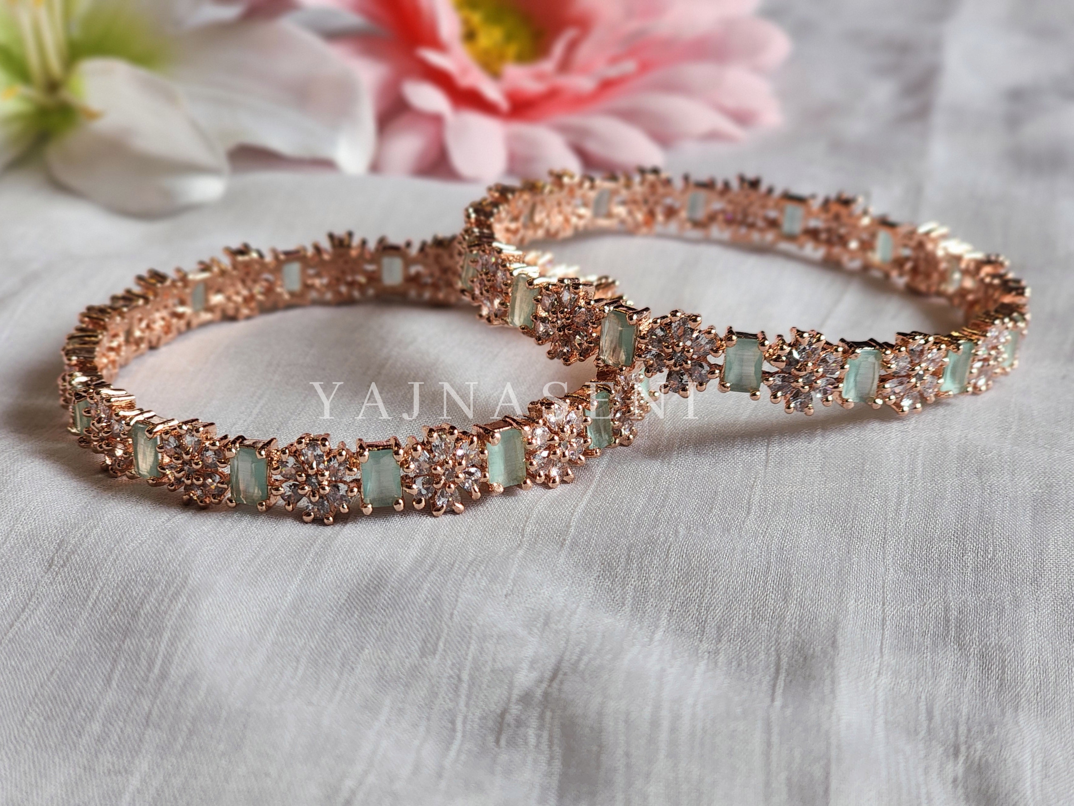 NIYATI bangles - Rosegold x Mint