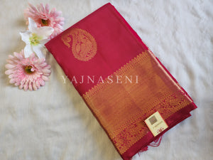 Rani - Pure Kanjivaram Silk Saree with Gold Zari