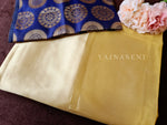 Load image into Gallery viewer, Satin saree + brocade blouse : Gold latte
