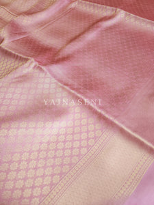 Floral x Kubera Pattu Saree - Pink