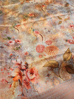 Load image into Gallery viewer, Floral x Kubera Pattu Saree - Grey

