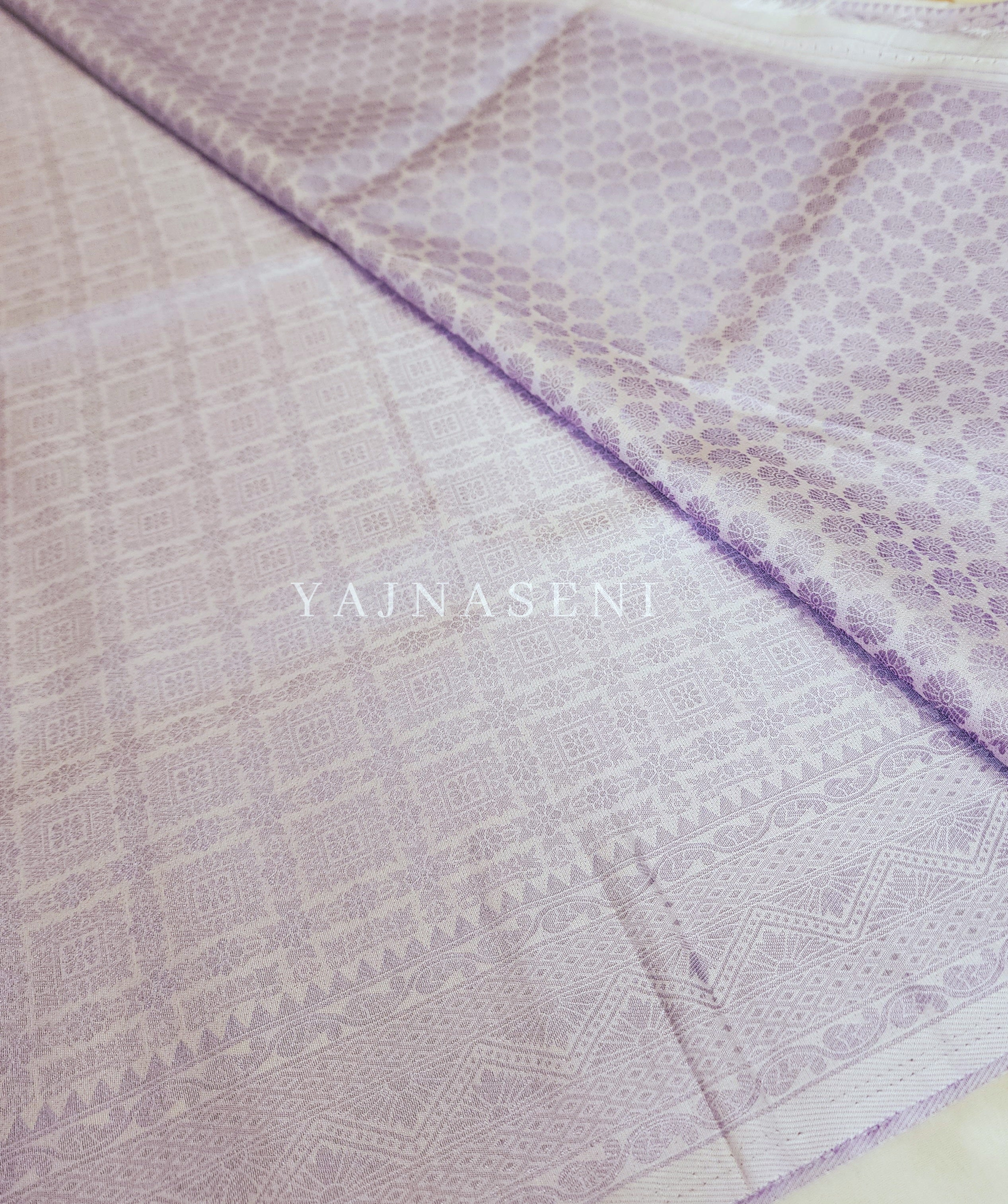 Banarasi Soft Silk Saree - Lavender x Lilac
