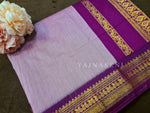 Load image into Gallery viewer, Kalyani Cotton Saree - Lavender x Dark Magenta
