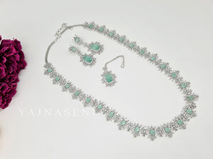 DIANA (necklace) - silver x mint
