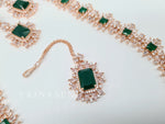Load image into Gallery viewer, DIANA (necklace) - rosegold x emerald
