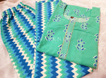 Load image into Gallery viewer, Kurti set - EESHANI : seafoam x blue
