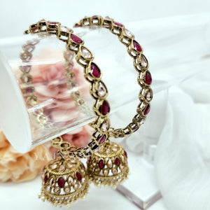 DIYA - pair of jimikki bangles (rani)