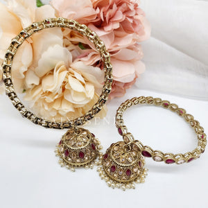 DIYA - pair of jimikki bangles (rani)