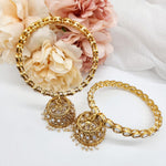 Load image into Gallery viewer, DIYA - pair of jimikki bangles (gold)
