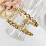 Load image into Gallery viewer, DIYA - pair of jimikki bangles (gold)
