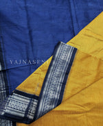 Load image into Gallery viewer, Kalyani Cotton Saree - Silver Zari : Mango x Blue
