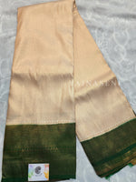 Load image into Gallery viewer, Banarasi Soft Silk Copper Zari Saree - Snowflake x Forest
