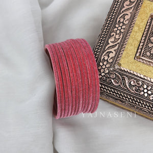 Velvet Bangles - Coral Pink