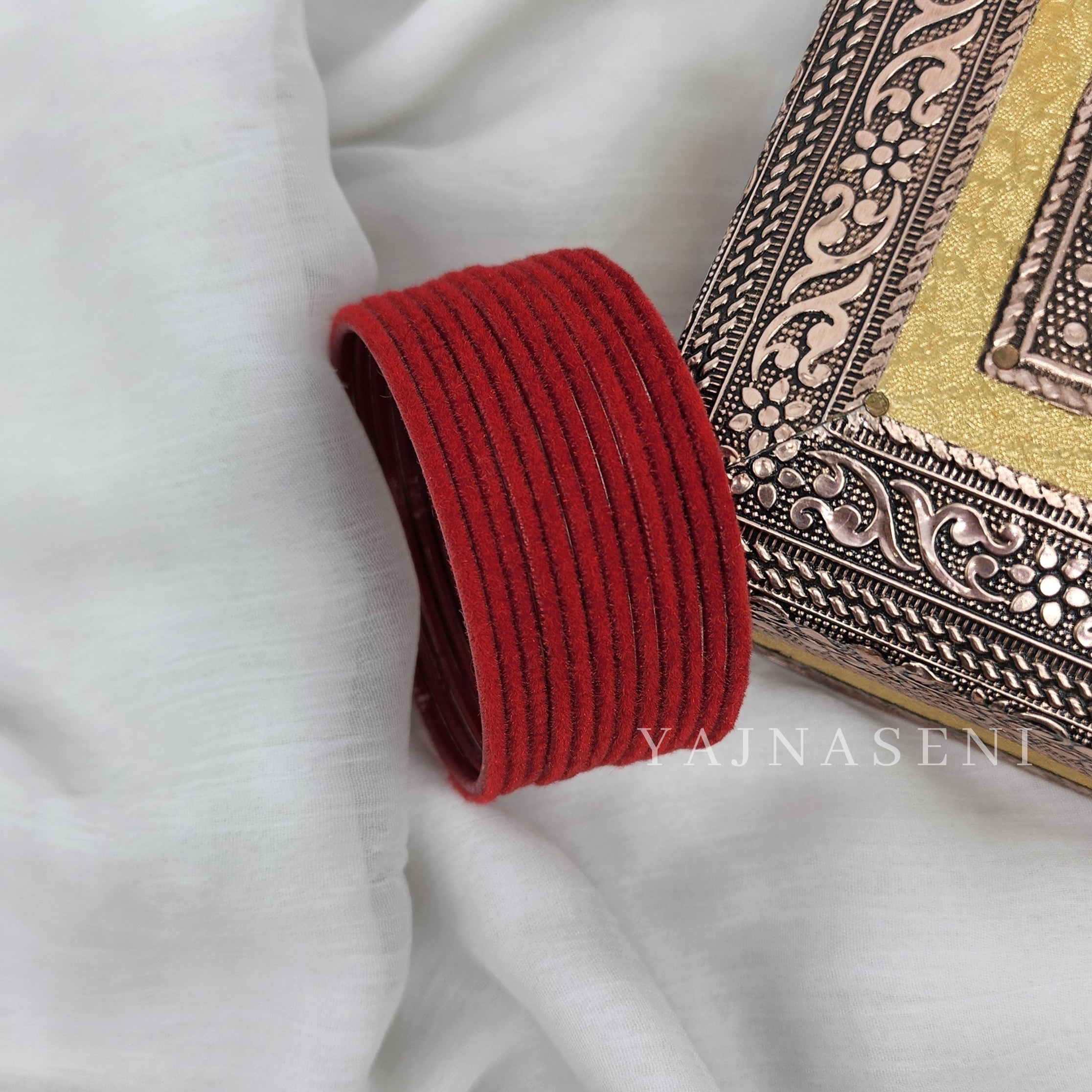 Velvet Bangles - Red